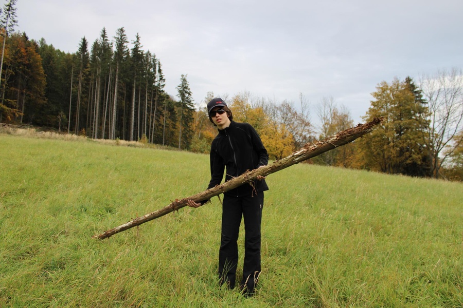 Není tohle dřevo příliš malé? Skočím radši pro kládu.